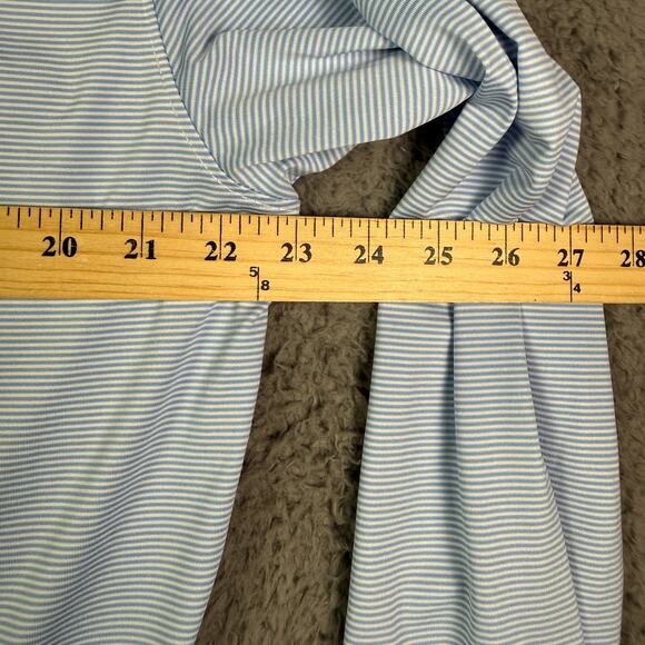 Holderness & Bourne Polo Shirt Mens L Blue White Burke Golf Huntingdon Valley - Picture 8 of 10